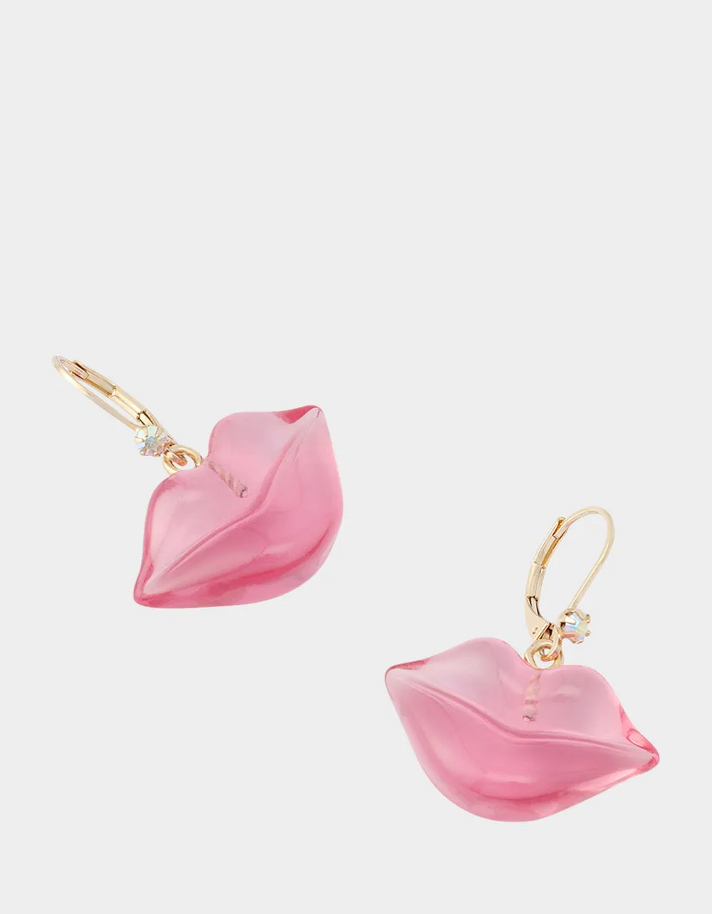 LIPS LEVER BACK EARRINGS PINK sold by Betsey Johnson product image thumbnail 2