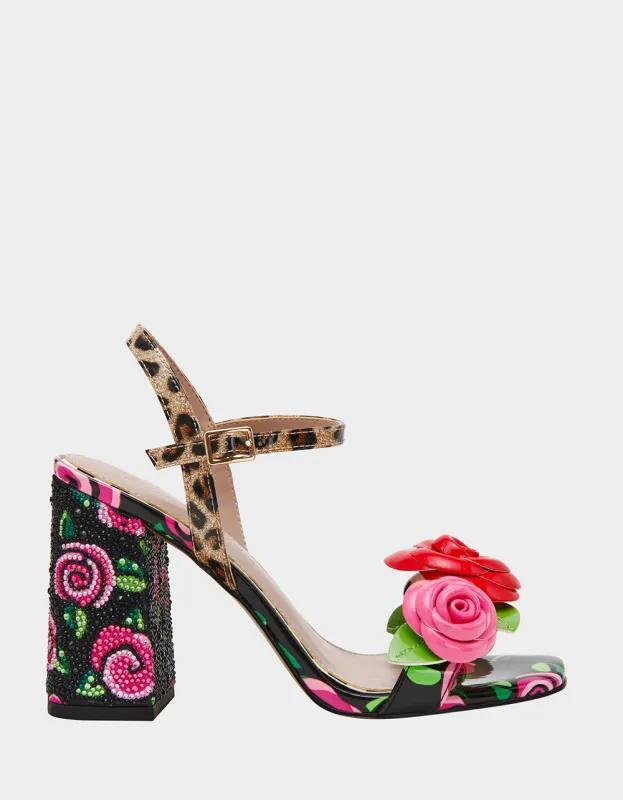 KRYSTLE BLACK ROSE made by Betsey Johnson