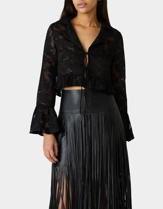 OPHELIA NOIR BLOUSE BLACK sold by Betsey Johnson