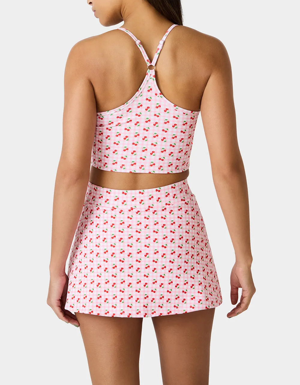 CHERRY GINGHAM RACERBACK TOP PINK MULTI sold by Betsey Johnson product image thumbnail 4