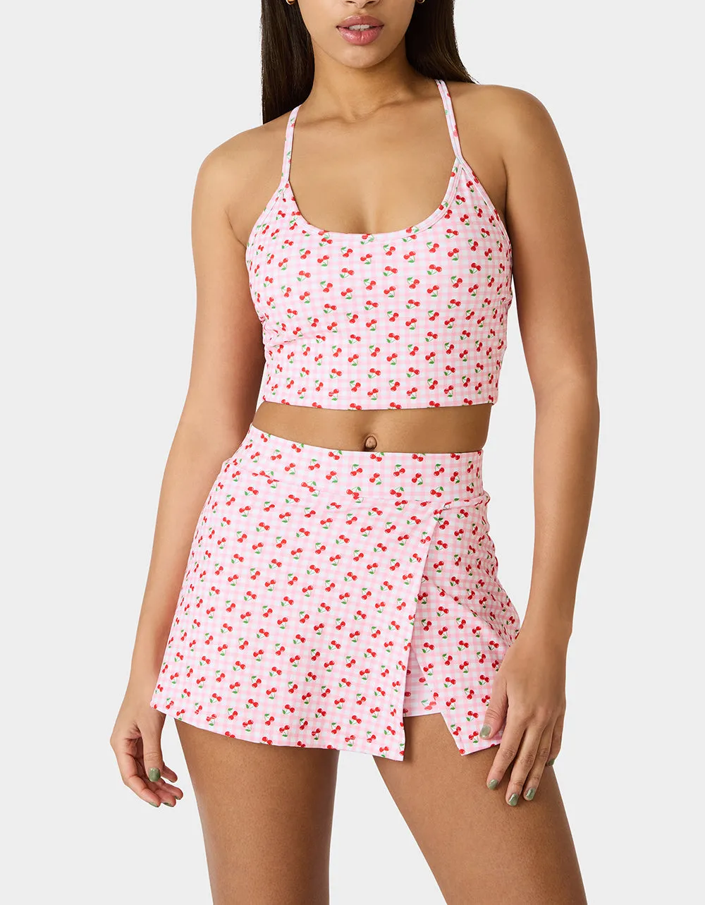 CHERRY GINGHAM RACERBACK TOP PINK MULTI sold by Betsey Johnson
