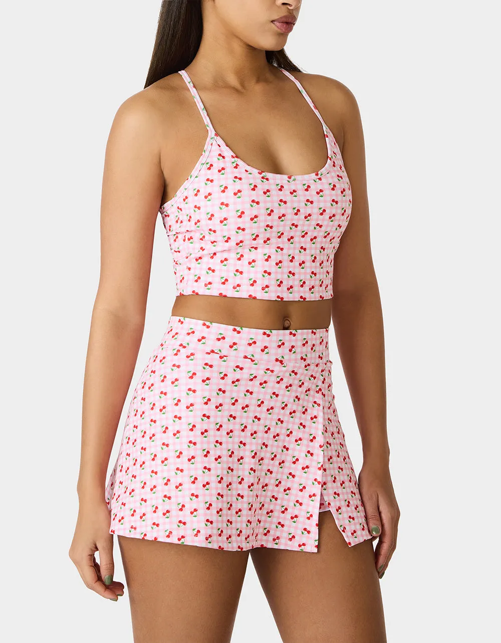 CHERRY GINGHAM RACERBACK TOP PINK MULTI sold by Betsey Johnson product image thumbnail 3