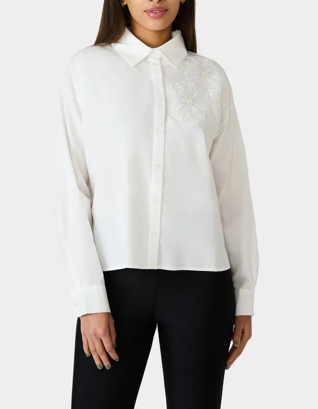 BETSEY BLOOM SHIRT OFF WHITE sold by Betsey Johnson