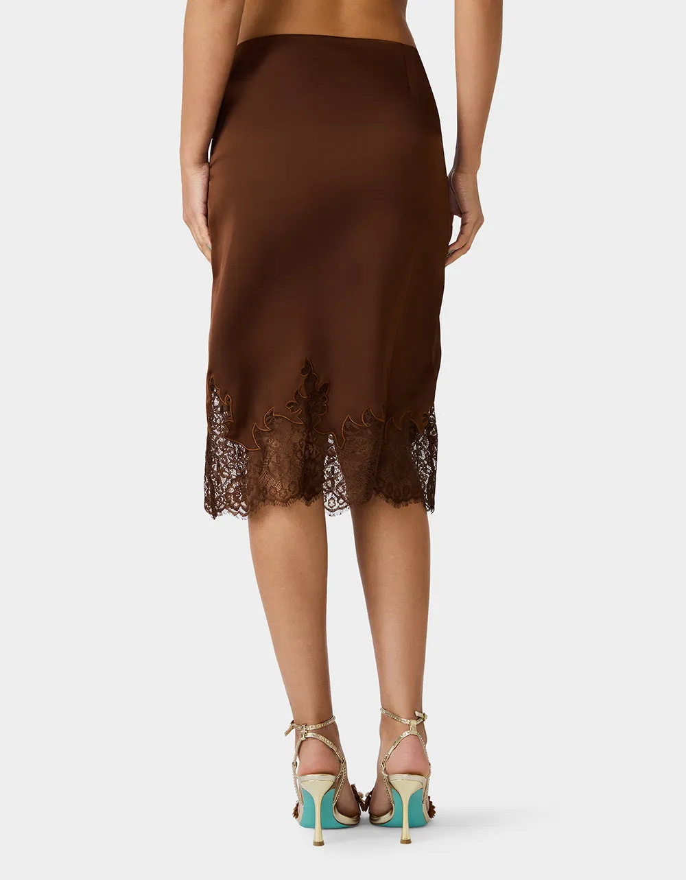 LACE SLIP SKIRT BROWN sold by Betsey Johnson product image thumbnail 4