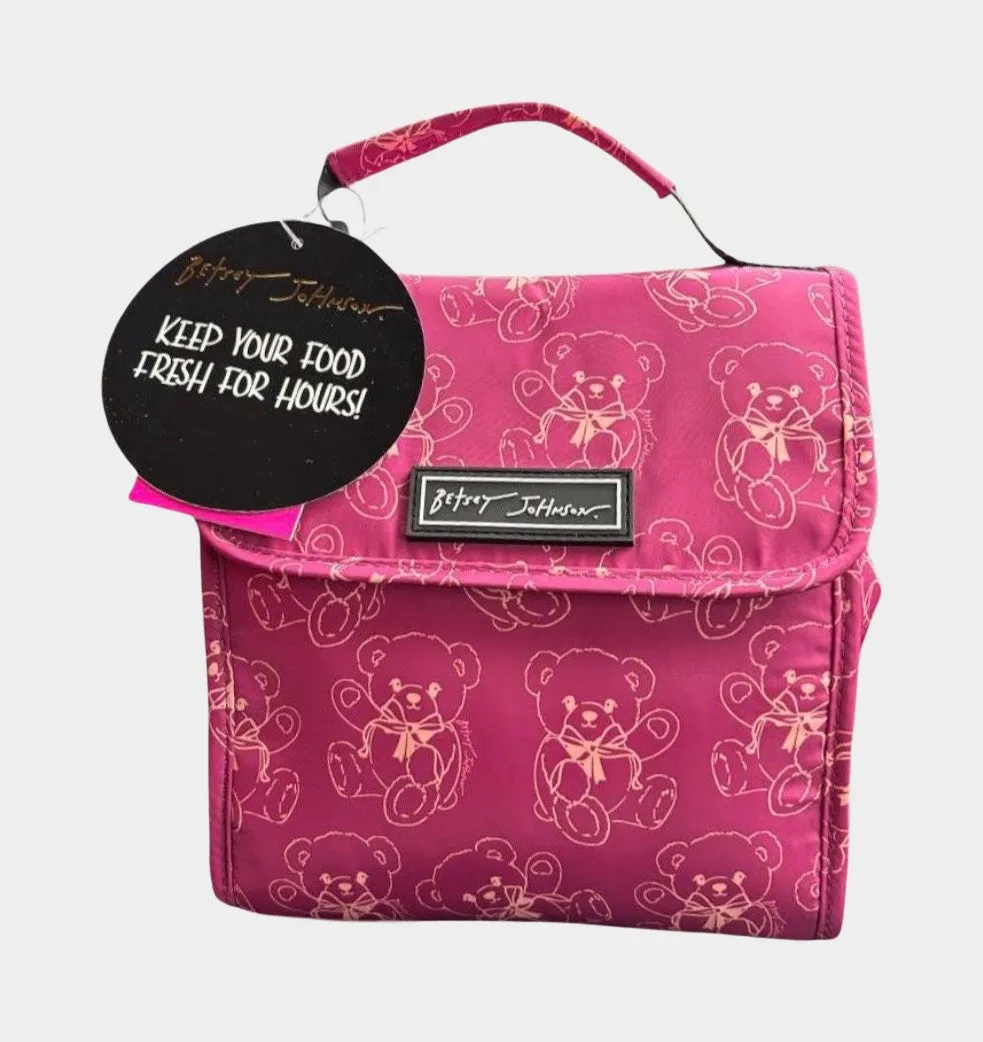 Teddy Bear Design Insulated Lunch Tote | RE:LUV sold by Betsey Johnson product image thumbnail 2