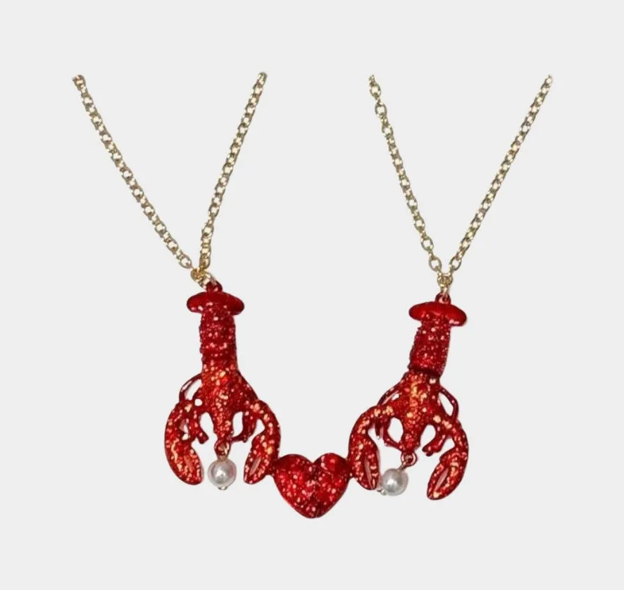 Best Friends Lobster Heart Necklace Set | RE:LUV sold by Betsey Johnson product image thumbnail 2