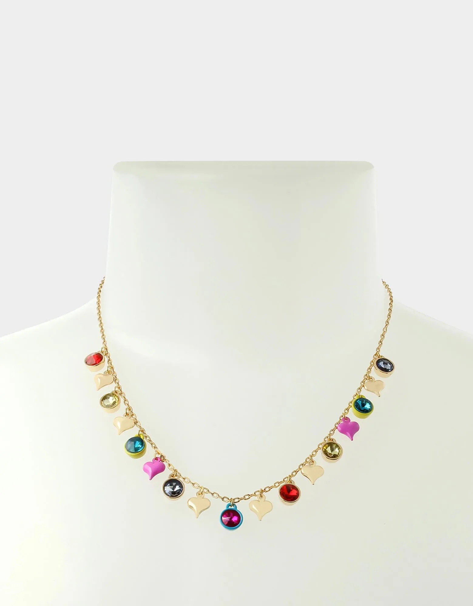 NOSTALGIC POP TINY STONE NECKLACE MULTI | RE:LUV sold by Betsey Johnson product image thumbnail 2