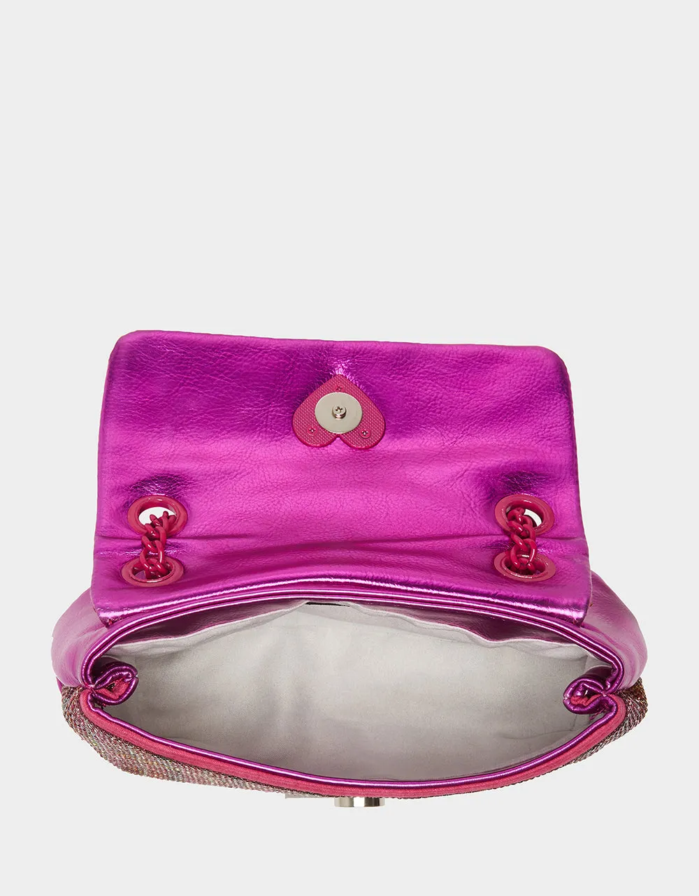 RHINESTONE CONVERTIBLE SHOULDER BAG PINK | RE:LUV sold by Betsey Johnson product image thumbnail 4