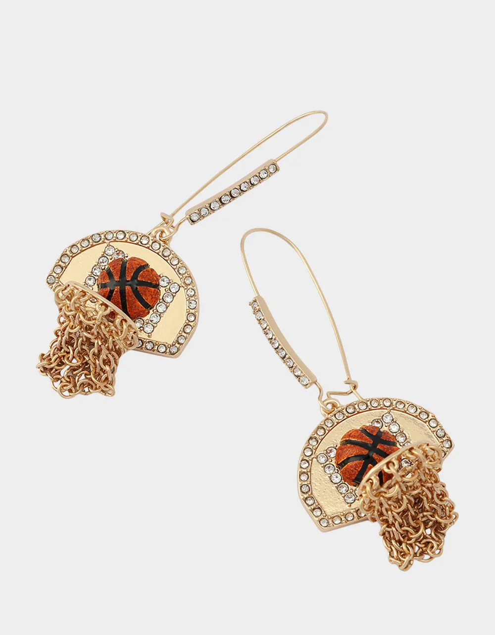 BASKETBALL HOOP SHEPPARD HOOK EARRINGS ORANGE sold by Betsey Johnson product image thumbnail 2