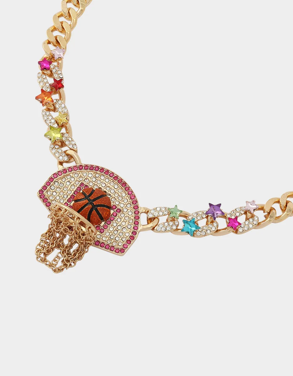BASKETBALL SHORT PENDANT NECKLACE ORANGE sold by Betsey Johnson product image thumbnail 2