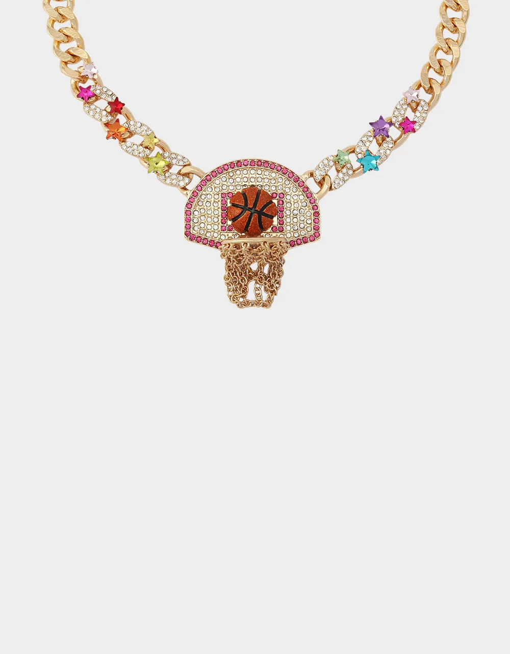 BASKETBALL SHORT PENDANT NECKLACE ORANGE sold by Betsey Johnson product image thumbnail 3