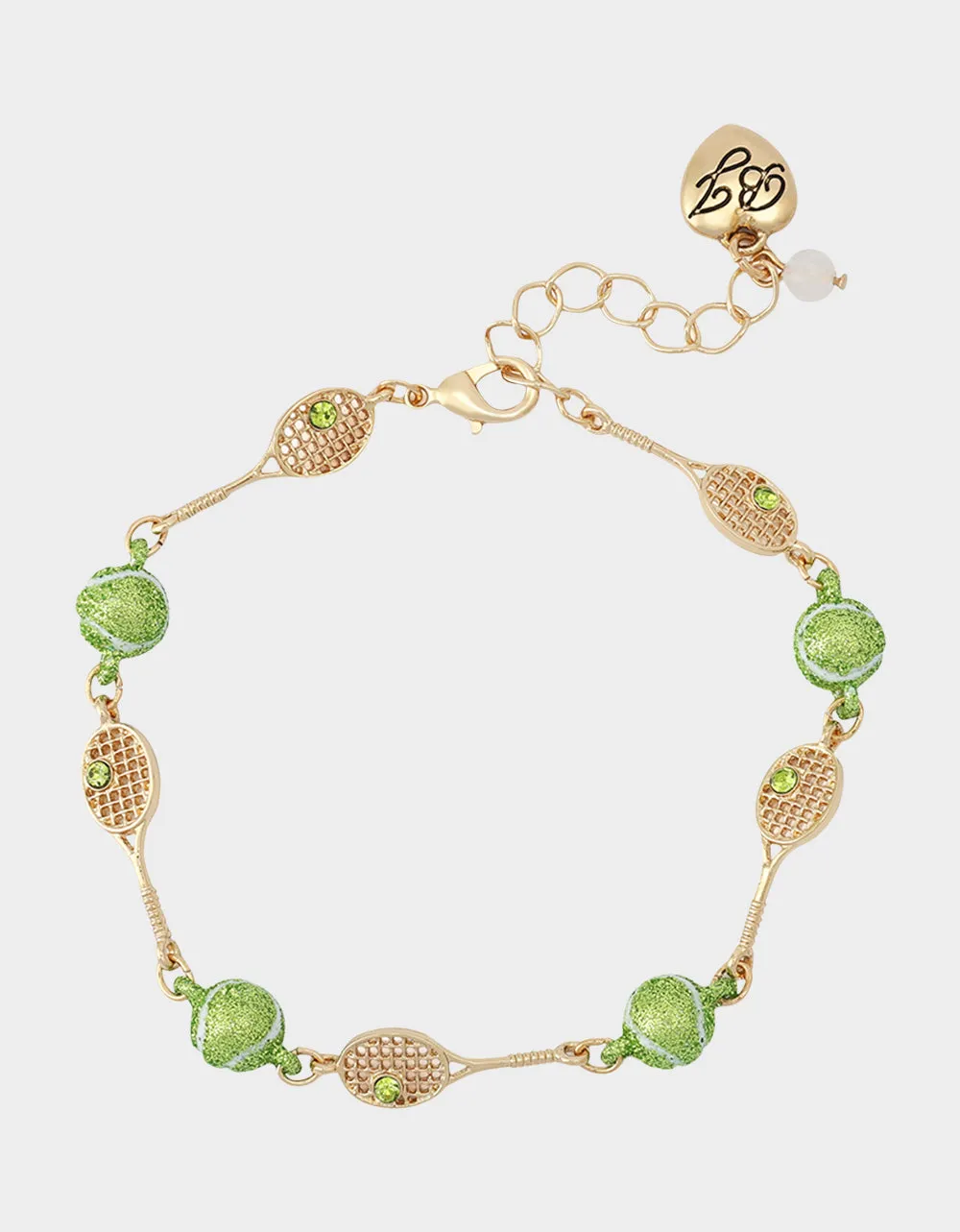 TENNIS RACQUET FLEX BRACELET GREEN sold by Betsey Johnson