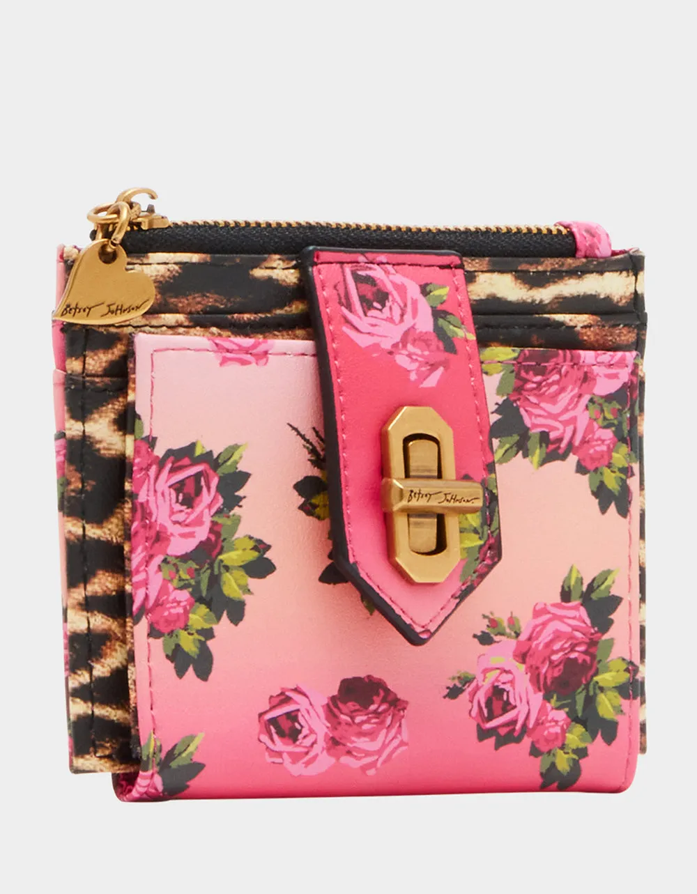 LEOPARD FLORAL BIFOLD WALLET PINK MULTI sold by Betsey Johnson product image thumbnail 3