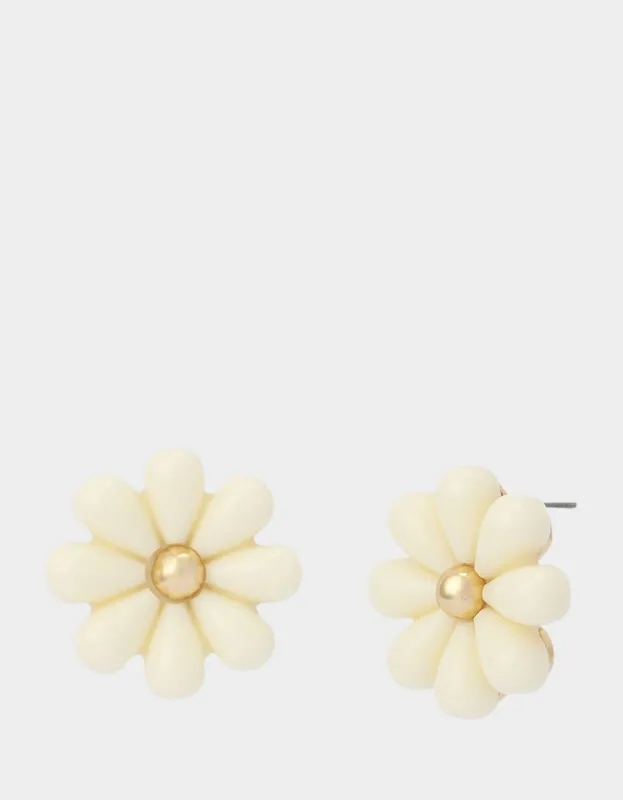DAISY STUD EARRINGS IVORY sold by Betsey Johnson