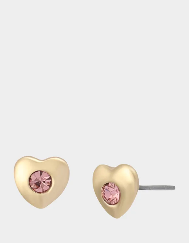 HEART STUDS PINK sold by Betsey Johnson