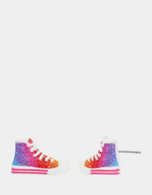 BASKETBALL HIGH TOP STUD EARRINGS MULTI sold by Betsey Johnson