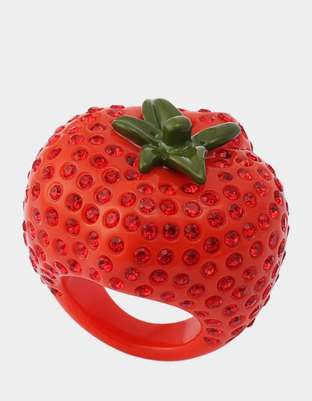 TOMATO COCKTAIL RING RED sold by Betsey Johnson