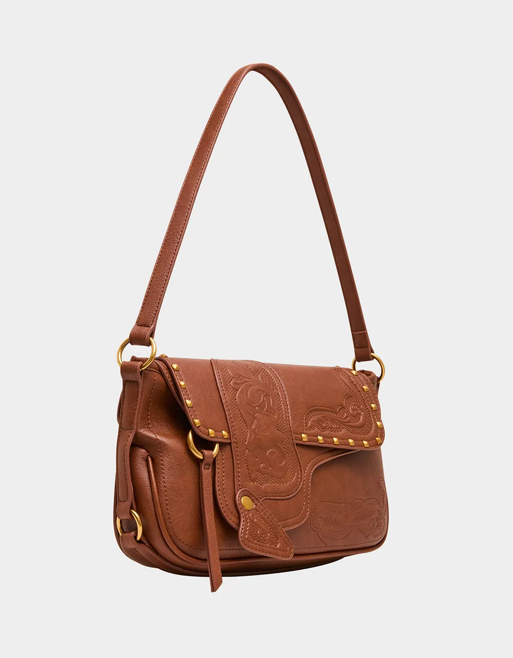 WE RIDE AT DAWN SHOULDER BAG CHOCOLATE sold by Betsey Johnson product image thumbnail 2