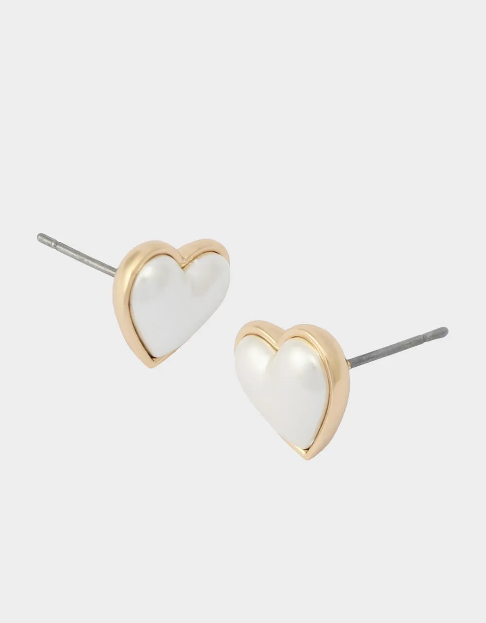 HEART STUD EARRINGS PEARL sold by Betsey Johnson product image thumbnail 2