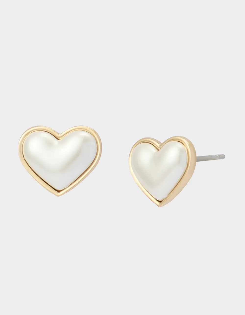 HEART STUD EARRINGS PEARL sold by Betsey Johnson