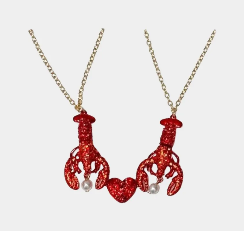 Best Friends Lobster Heart Necklace Set | RE:LUV made by Betsey Johnson