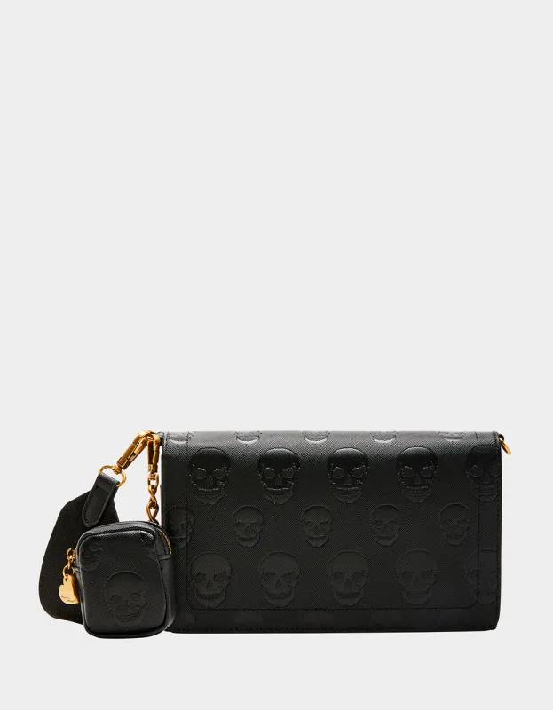 SKULL BOSS WALLET ON A CHAIN BLACK | RE:LUV sold by Betsey Johnson