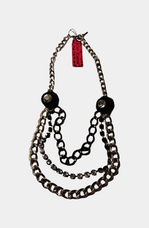 Vintage Black and Silver Chain Necklace | RE:LUV sold by Betsey Johnson