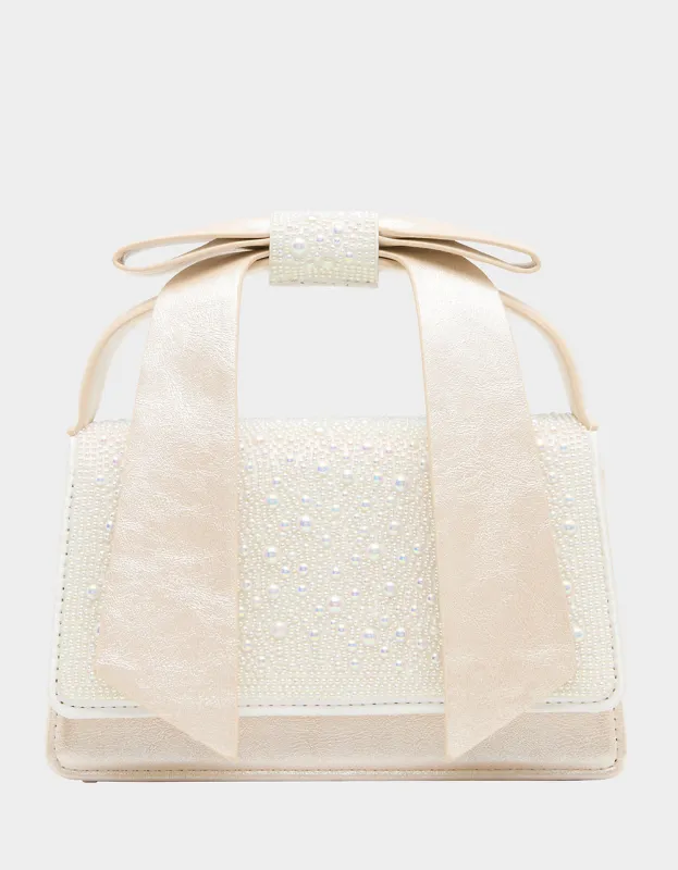 BOW FLAP MINI BAG IVORY made by Betsey Johnson