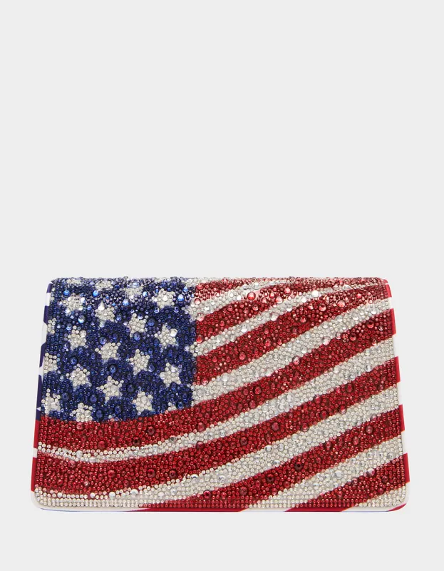 OH MY STARS! CROSSBODY RED/WHITE/BLUE made by Betsey Johnson
