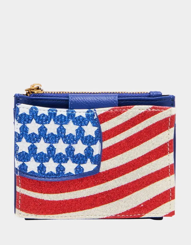 RED, WHITE & BETSEY WALLET RED/WHITE/BLUE made by Betsey Johnson