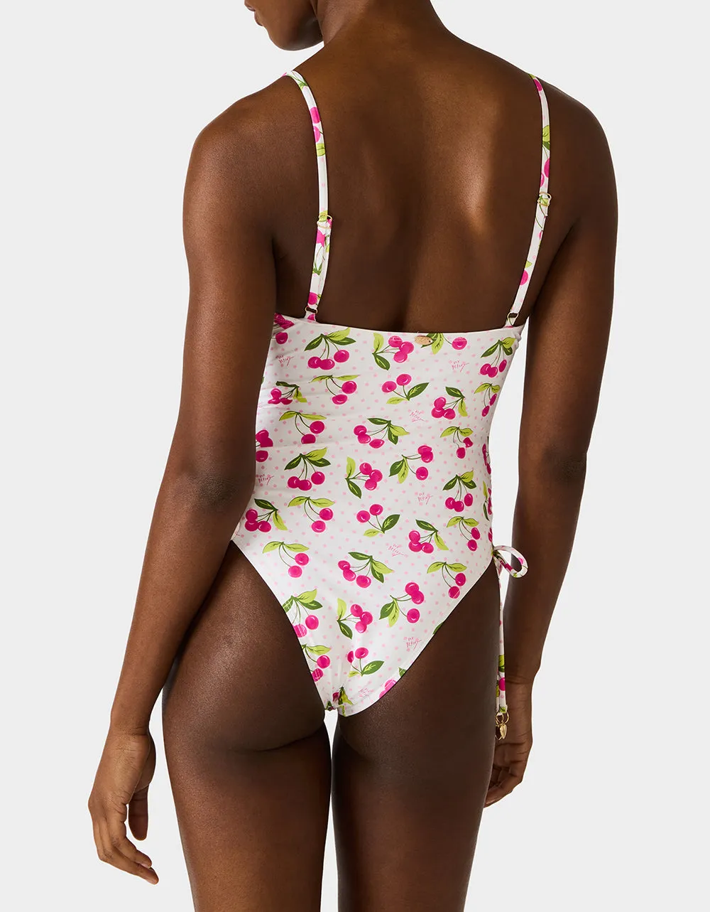 JUICY CHERRY ONE PIECE SWIMSUIT PINK MULTI sold by Betsey Johnson product image thumbnail 3