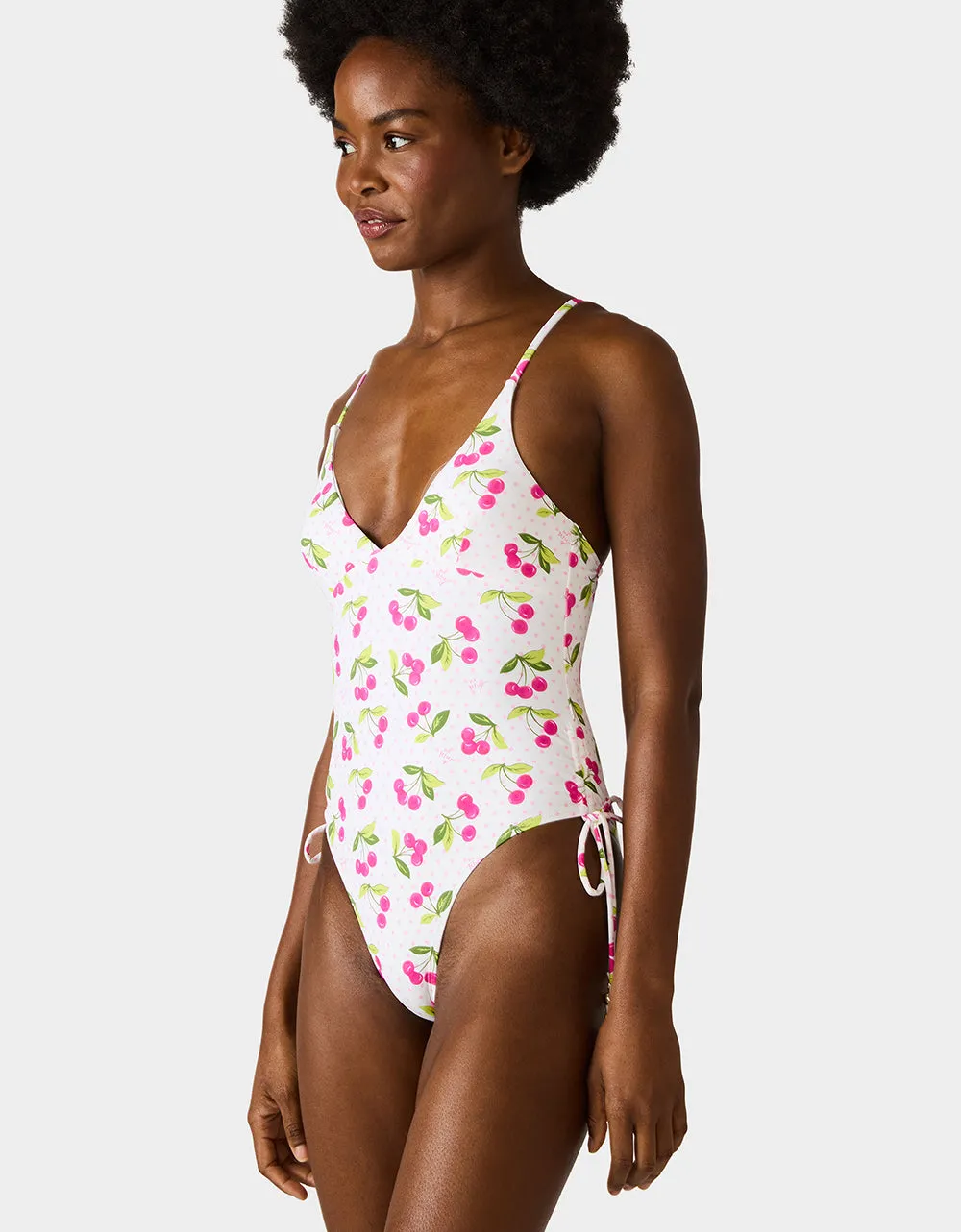 JUICY CHERRY ONE PIECE SWIMSUIT PINK MULTI sold by Betsey Johnson product image thumbnail 5