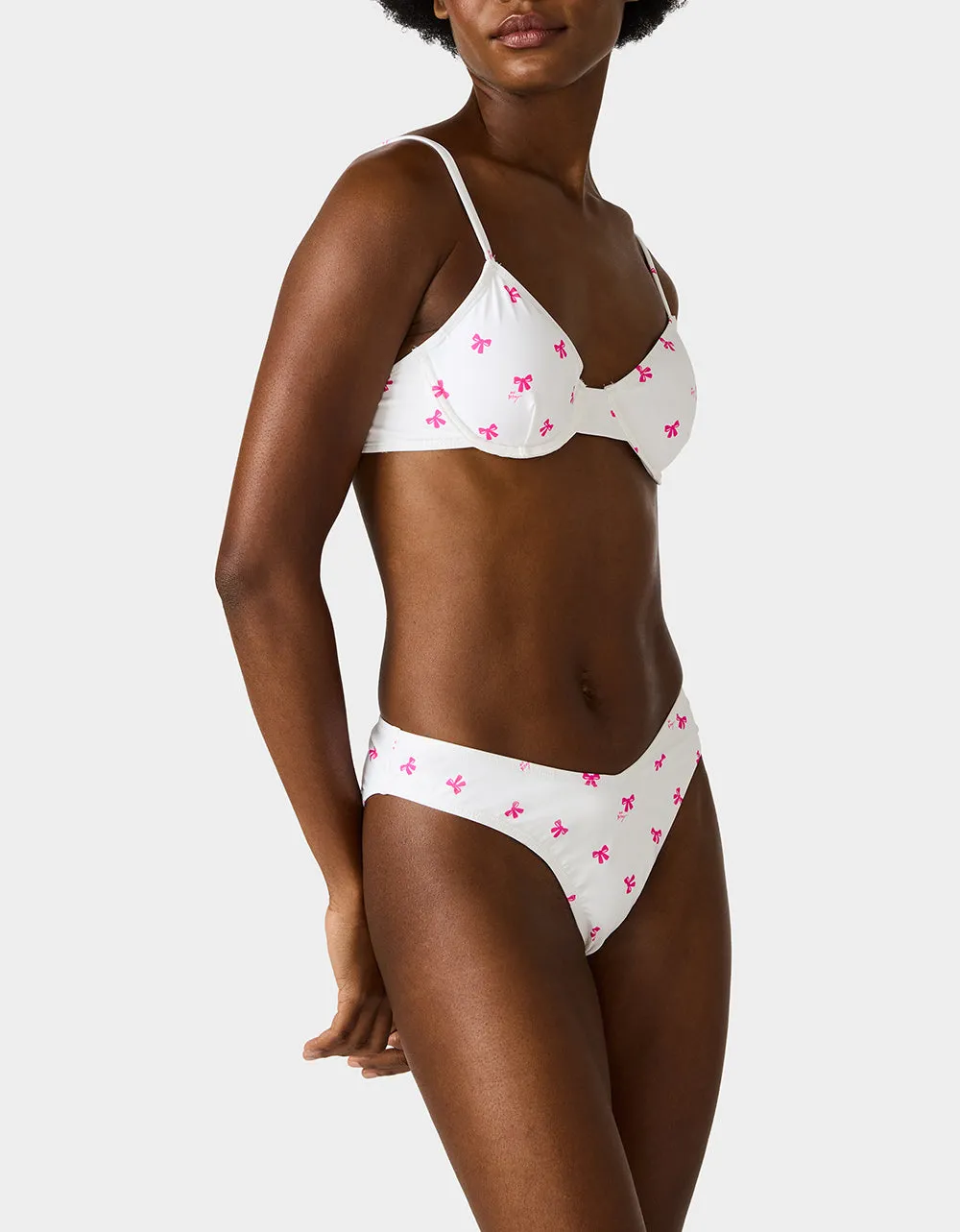 MINI BOWS BIKINI SET WHITE sold by Betsey Johnson product image thumbnail 5