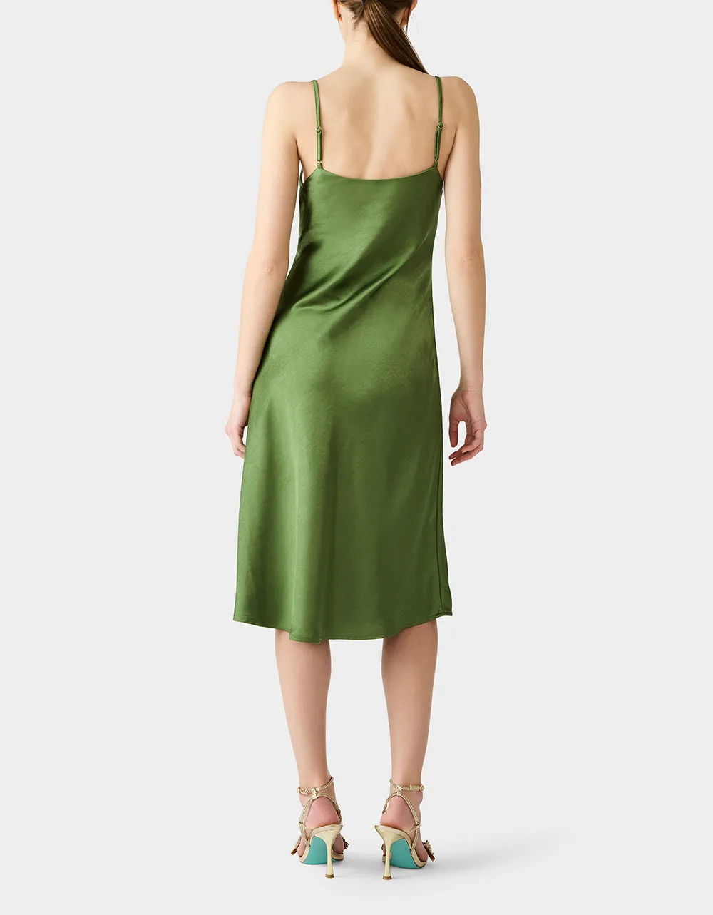 TRUE SLIP DRESS GREEN sold by Betsey Johnson product image thumbnail 4