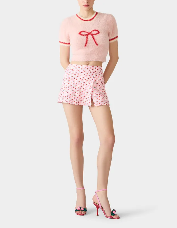 BETSEY'S BOW SWEATER PINK made by Betsey Johnson