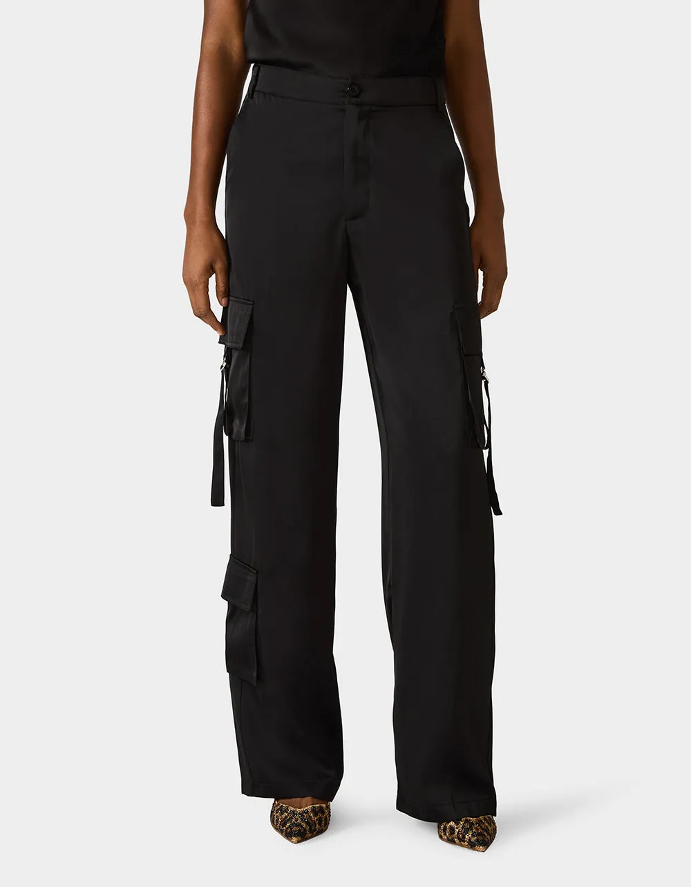 SILK UTILITY PANTS BLACK sold by Betsey Johnson product image thumbnail 5