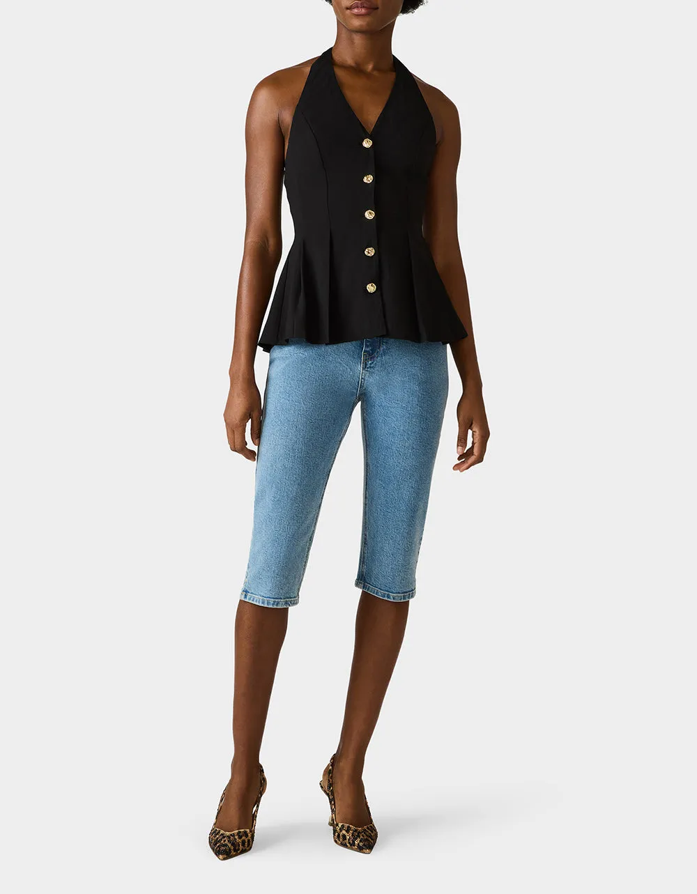 BUTTERCUP BUTTON TOP BLACK sold by Betsey Johnson product image thumbnail 3