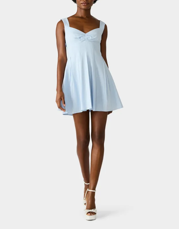 BLUEBEL BOW DRESS LIGHT BLUE made by Betsey Johnson