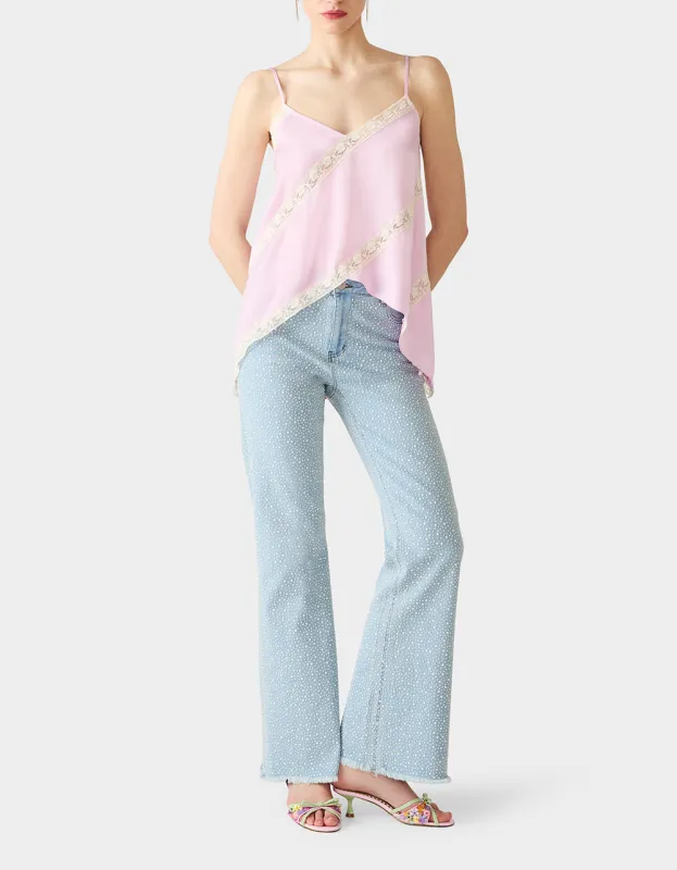 LACEBOUND TOP MAGENTA made by Betsey Johnson