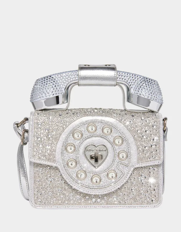 KITSCH MILLION STARS PHONE BAG SILVER | RE:LUV made by Betsey Johnson