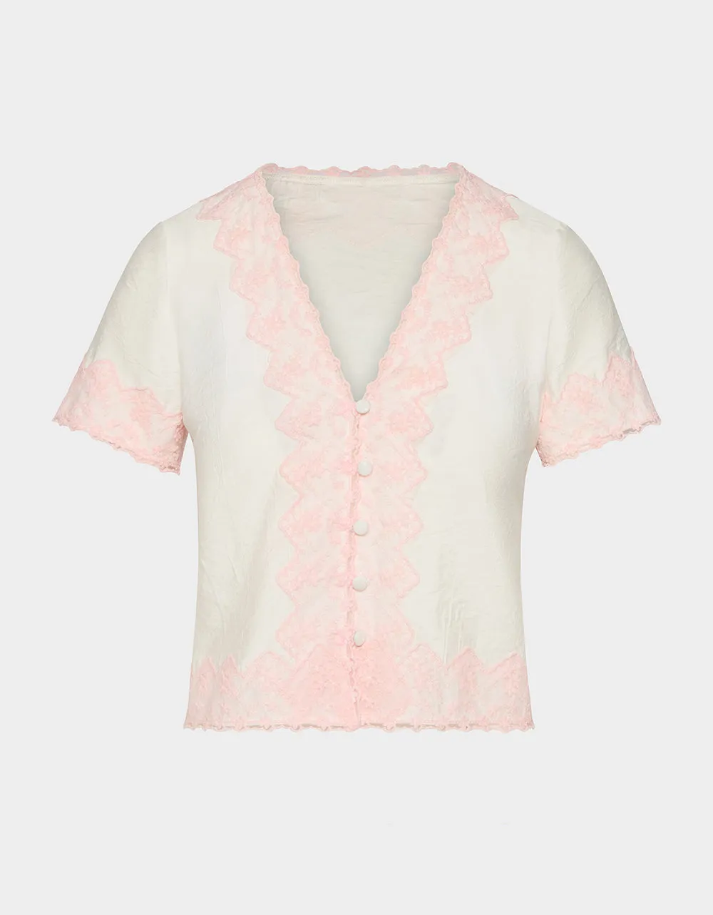 EMBROIDERED ESSENCE TOP WHITE sold by Betsey Johnson product image thumbnail 2