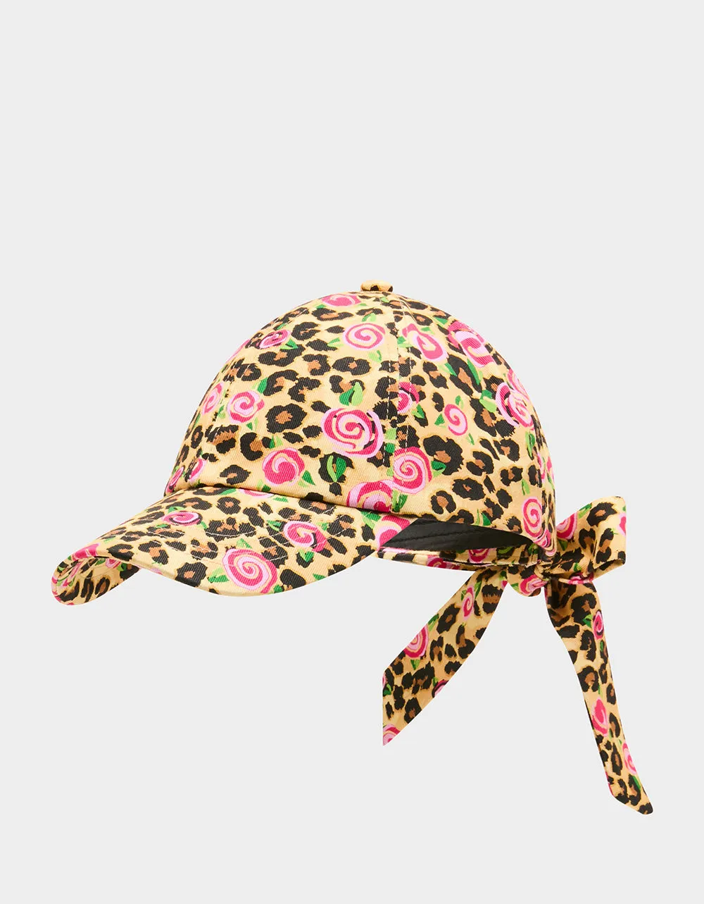PRINTED BASEBALL HAT WITH BOW TIE ROSE sold by Betsey Johnson product image thumbnail 3