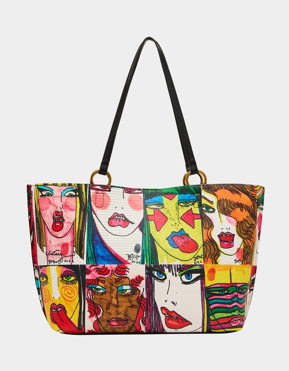 FACES TOTE MULTI sold by Betsey Johnson product image thumbnail 4