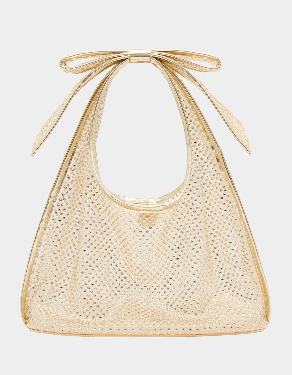 BOW MINI MESH TOTE GOLD sold by Betsey Johnson