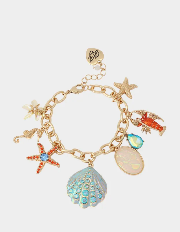 SEALIFE CHARM FLEX BRACELET BLUE made by Betsey Johnson