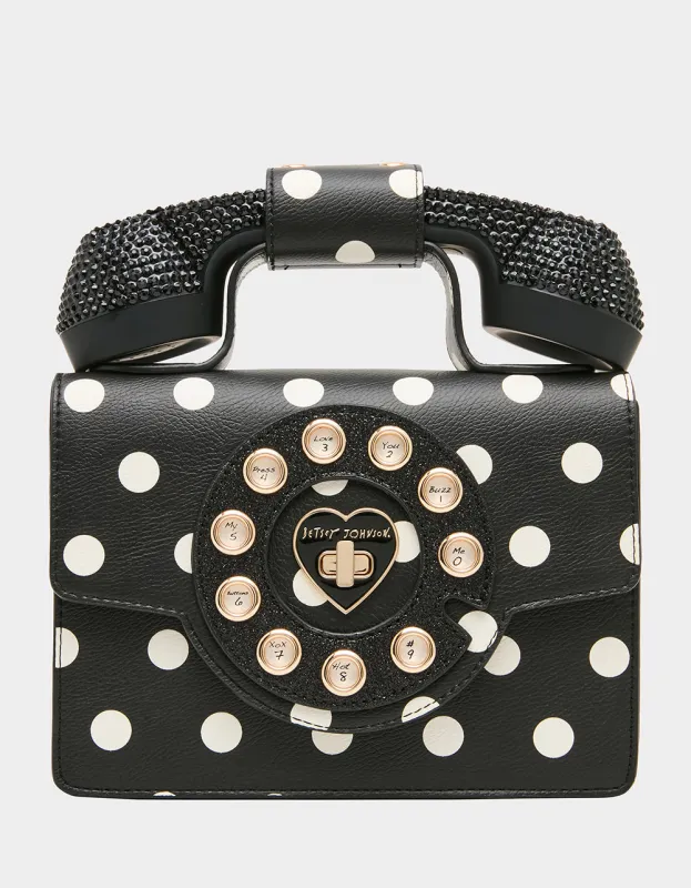 MISS CONNECTION PHONE BAG DOTS made by Betsey Johnson