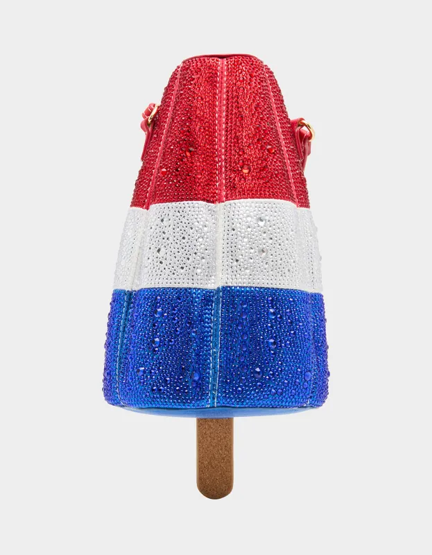POP IT LIKE IT'S HOT RED/WHITE/BLUE made by Betsey Johnson