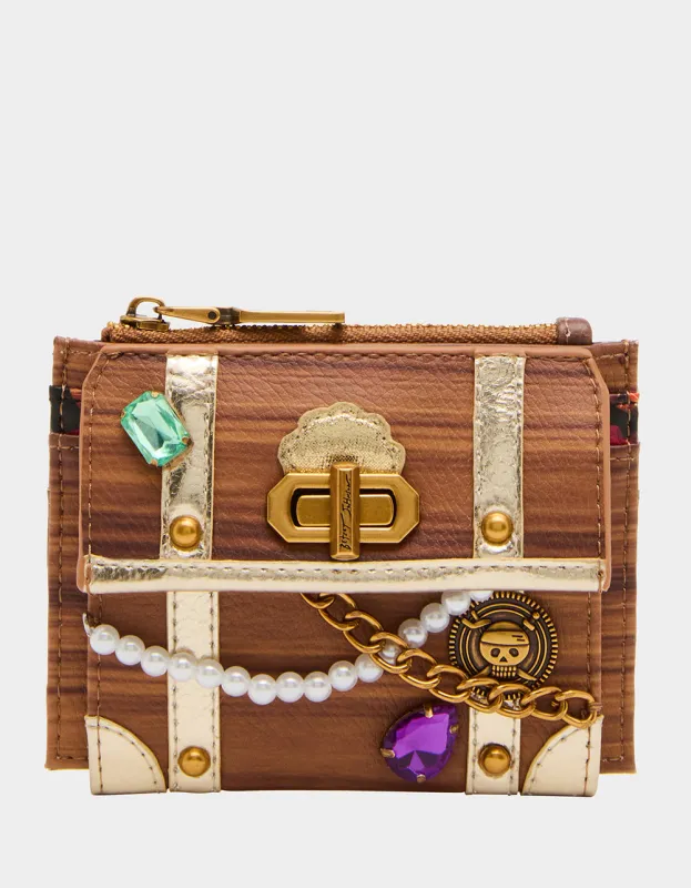 X MARKS THE SPOT WALLET BROWN made by Betsey Johnson