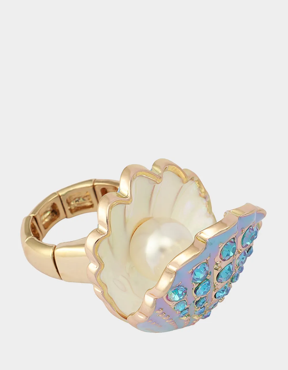 CLAM SHELL STRETCH RING BLUE sold by Betsey Johnson product image thumbnail 4
