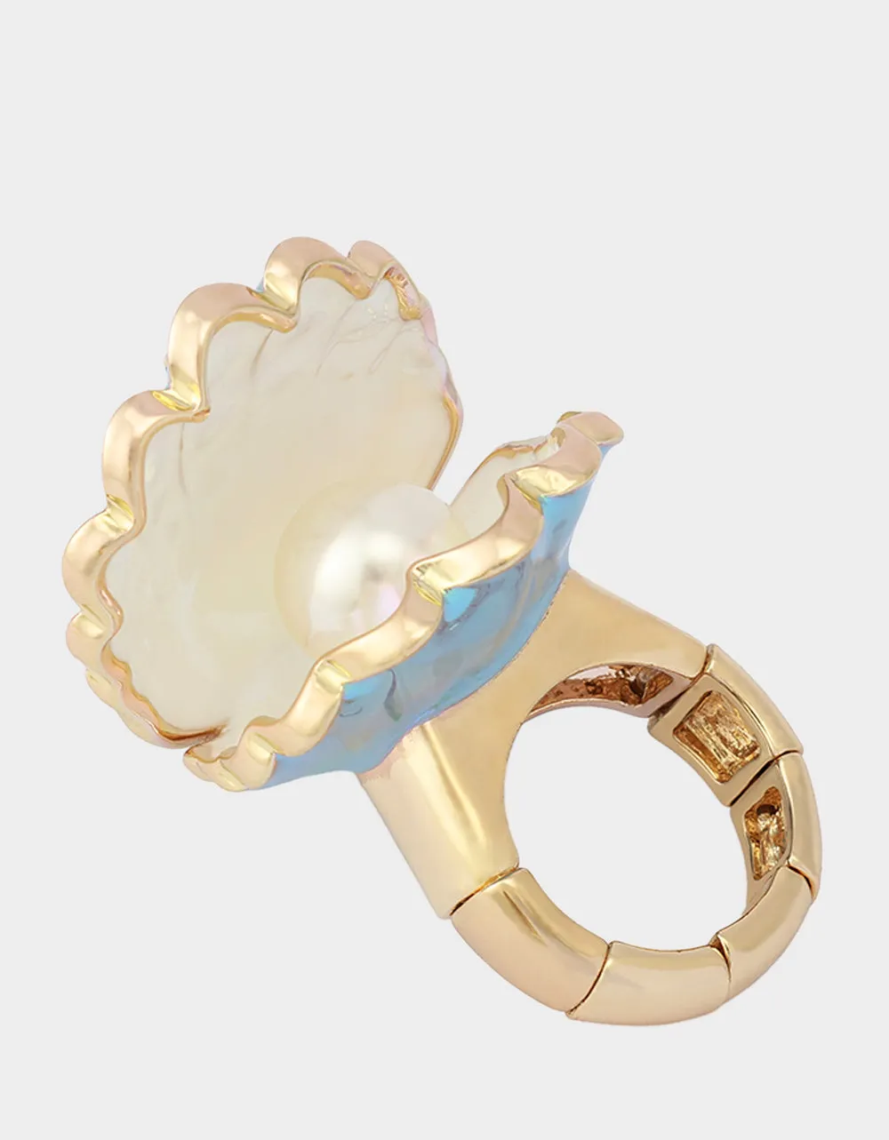CLAM SHELL STRETCH RING BLUE sold by Betsey Johnson product image thumbnail 3